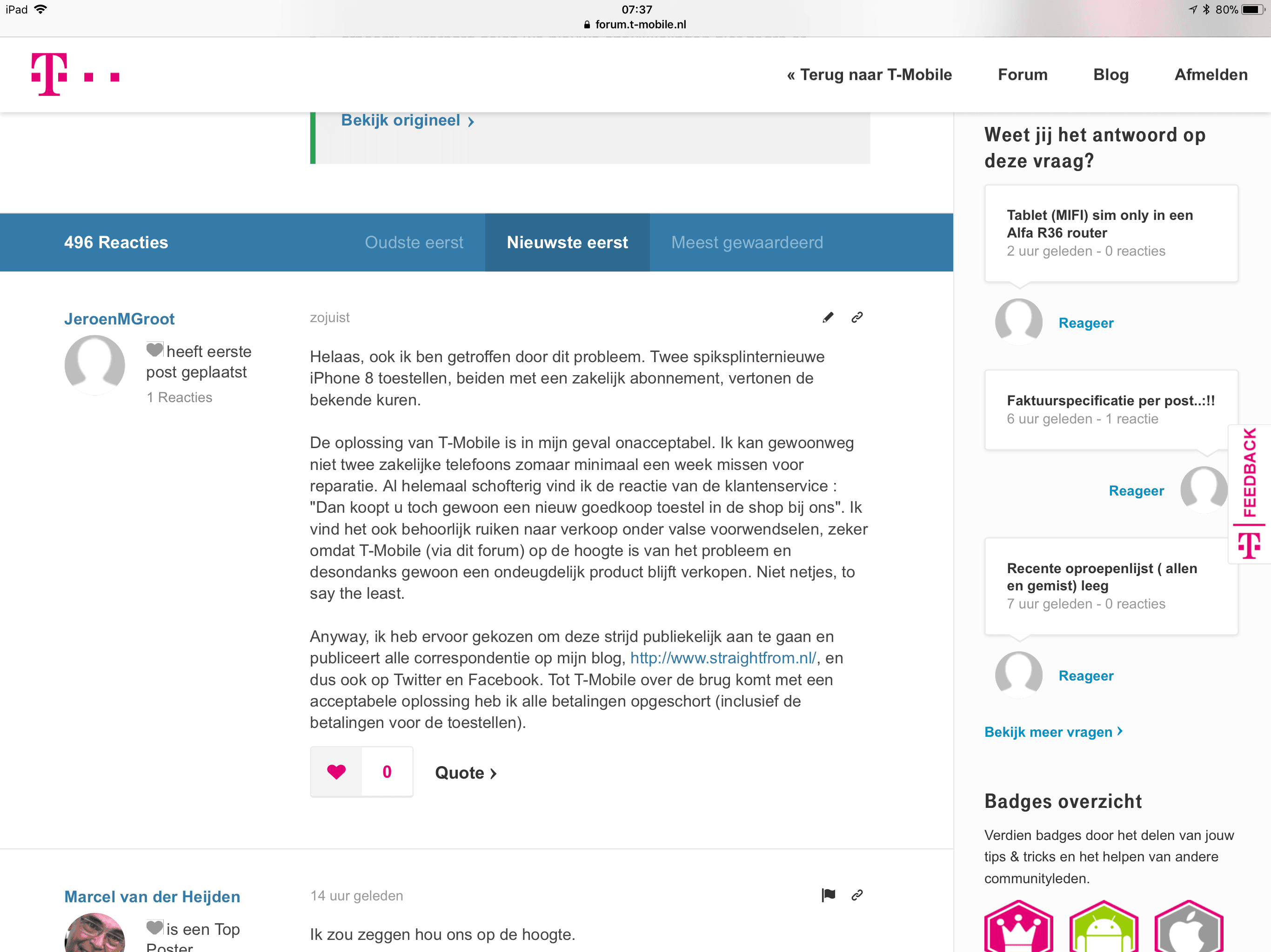 Screenshot Forum T-Mobile