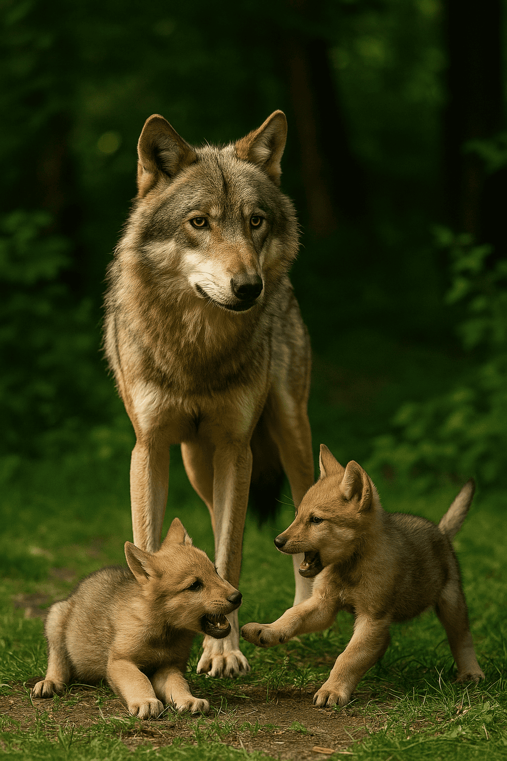wolf met pups - straightfrom.nl